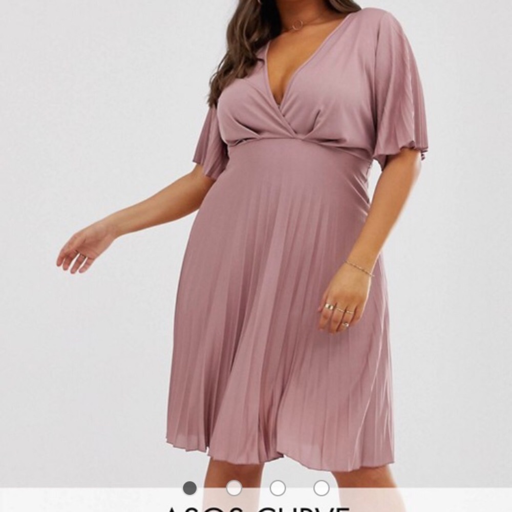 ASOS Curve kimono pleated midi dress size 20